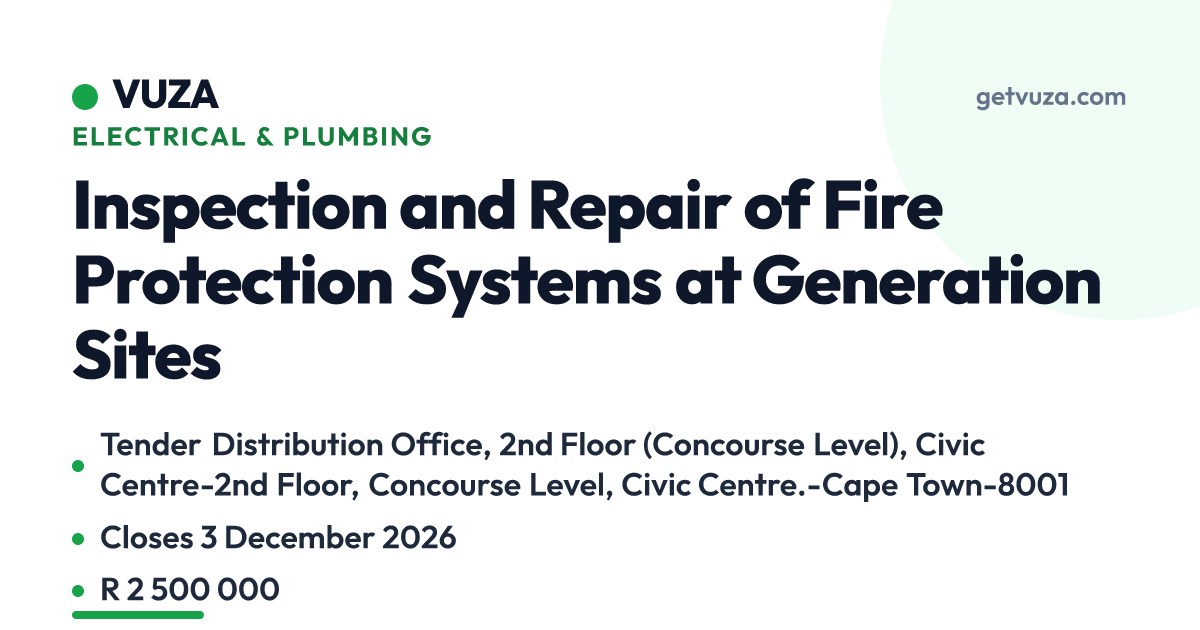 Inspection and Repair of Fire Protection Systems at Generation Sites ...