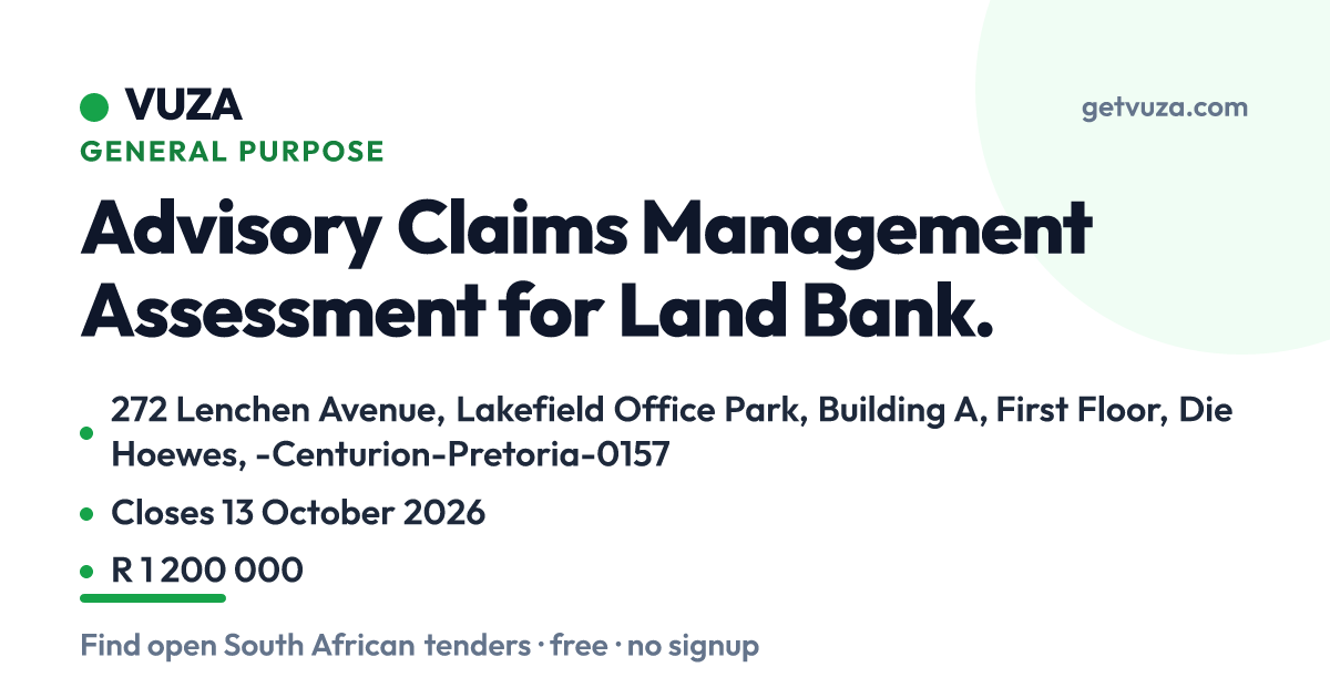 Advisory Claims Management Assessment for Land Bank., 272 Len (Closed ...
