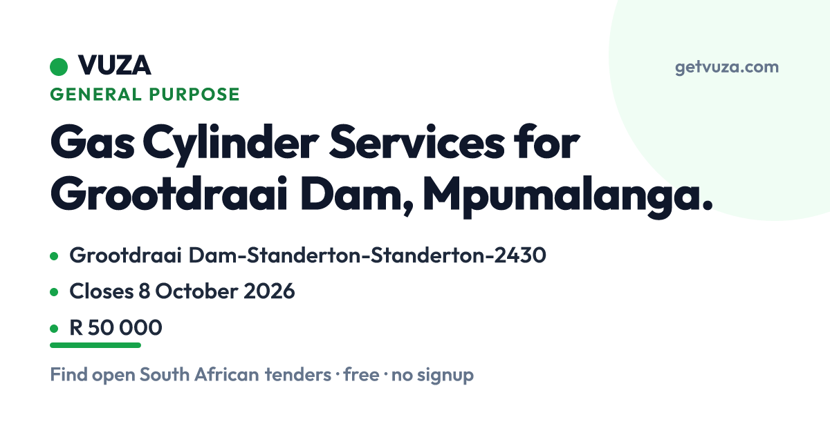 Gas Cylinder Services for Grootdraai Dam, Mpumalanga., Grootdraai Dam ...